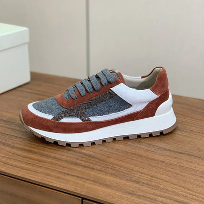 Men's Thick-Soled Lace-Up Sneakers