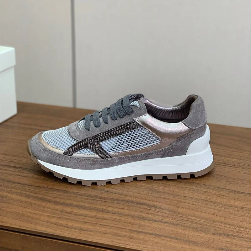 Men's Thick-Soled Lace-Up Sneakers
