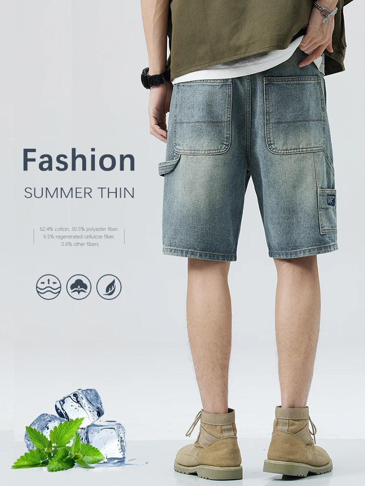 Men’s Summer Streetwear Denim Shorts