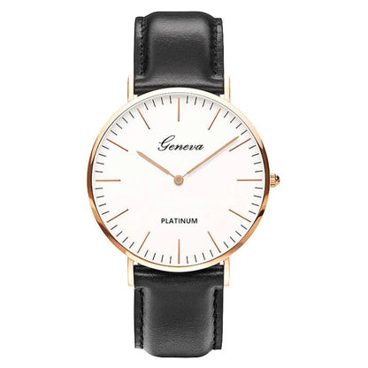 Men’s Ultra-Thin Leather Quartz Watch