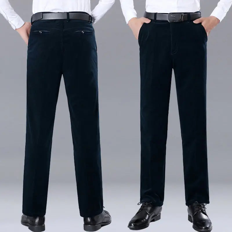 Men’s Autumn & Winter Corduroy Fleece-Lined Pants