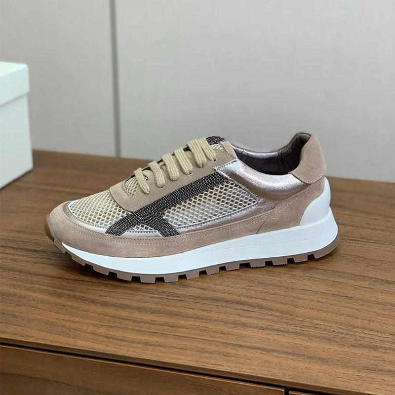 Men's Thick-Soled Lace-Up Sneakers