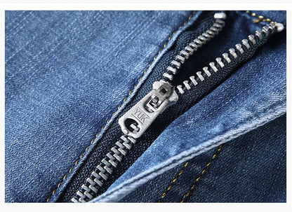 2025 Men’s High Waist Stretch Cotton Jeans