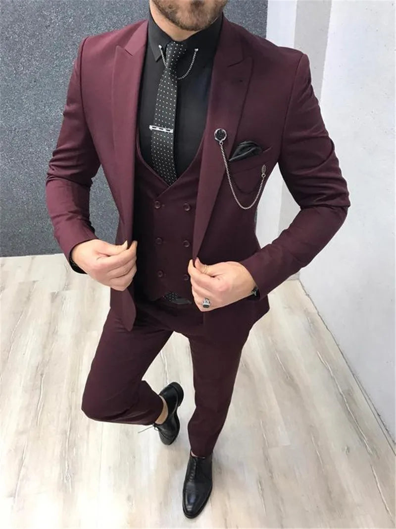 Classic Slim Fit Men’s Wedding Suit