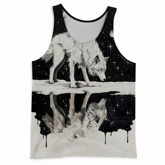 3D Wolf Graphic Tank Tops for Men