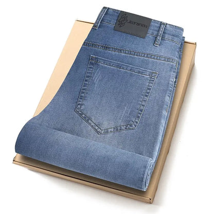 2025 Men’s High Waist Stretch Cotton Jeans