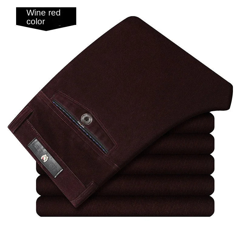 Men’s Autumn & Winter Corduroy Fleece-Lined Pants