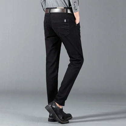 Men’s Classic Solid Color Slim Fit Casual Pants