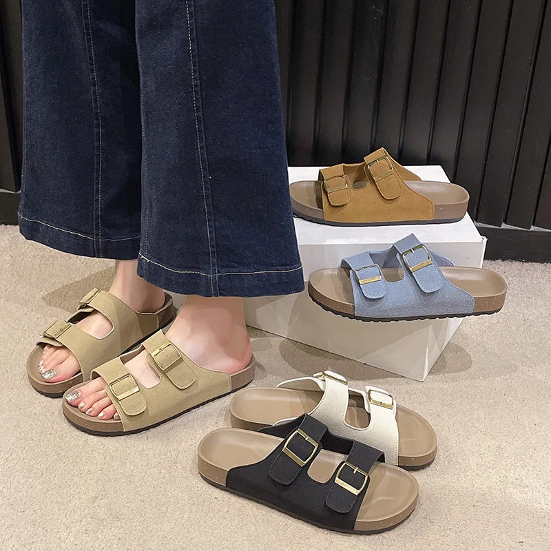  Women’s Flat Cork Sandals