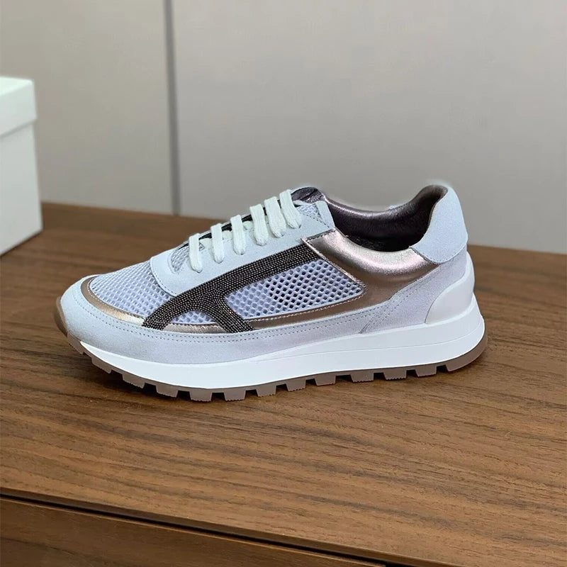 Men's Thick-Soled Lace-Up Sneakers