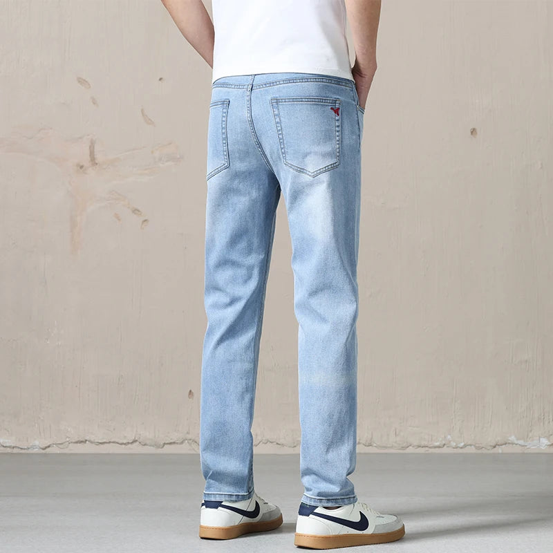 High-Quality Modal Blend Men’s Straight Jeans