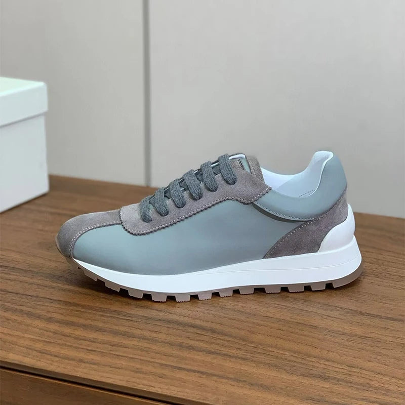 Men's Thick-Soled Lace-Up Sneakers