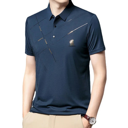 Men’s Summer Striped Polo Shirt