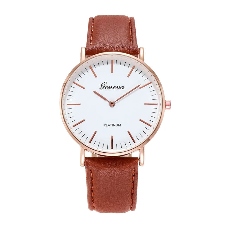 Men’s Ultra-Thin Leather Quartz Watch