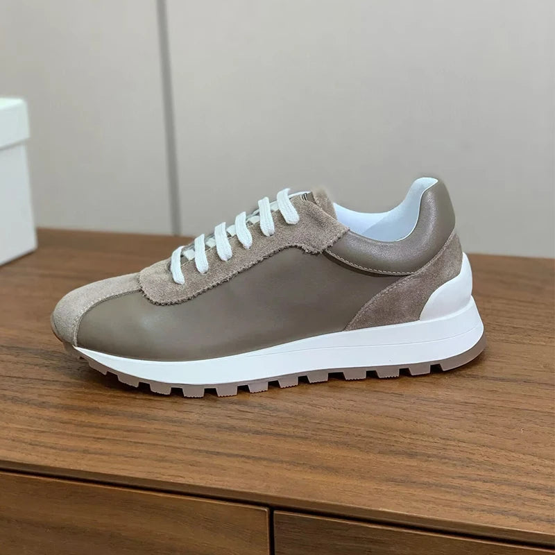 Men's Thick-Soled Lace-Up Sneakers