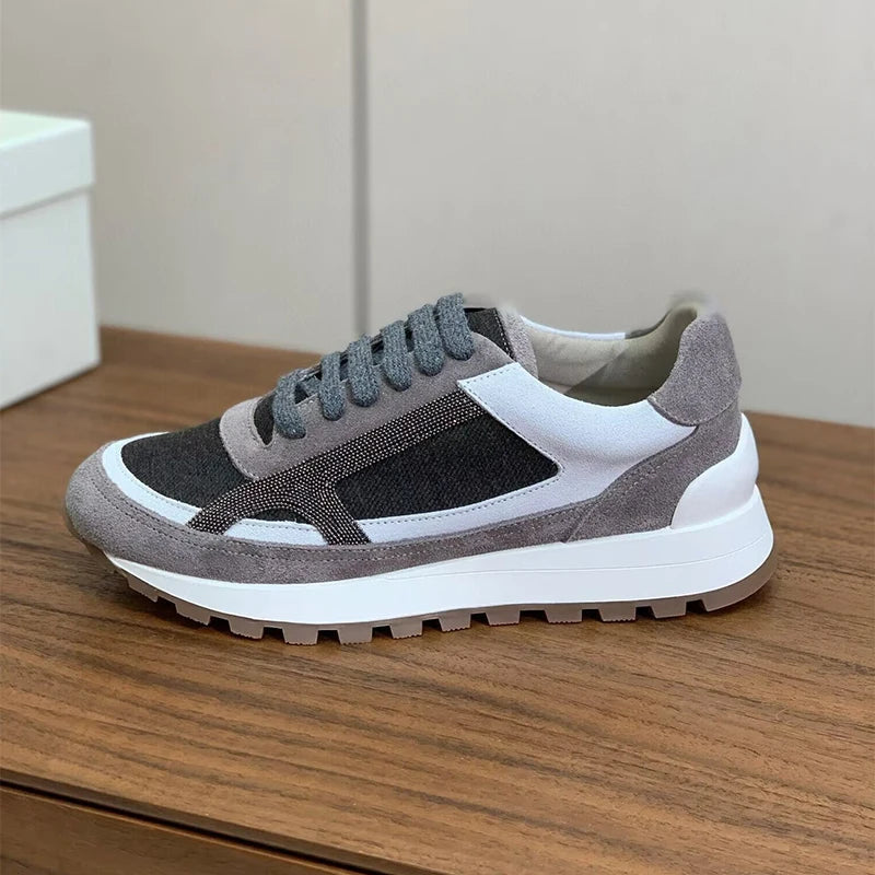 Men's Thick-Soled Lace-Up Sneakers