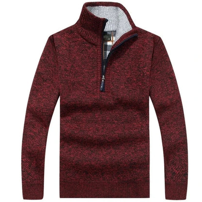 Men’s Slim Fit Thick Fleece Turtleneck Sweater