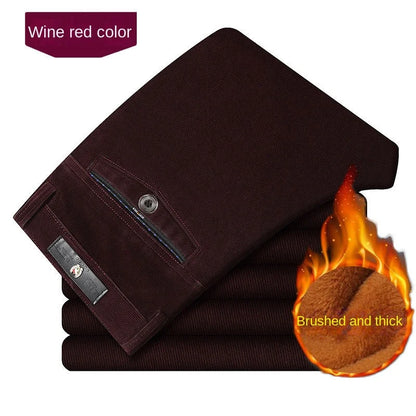 Men’s Autumn & Winter Corduroy Fleece-Lined Pants