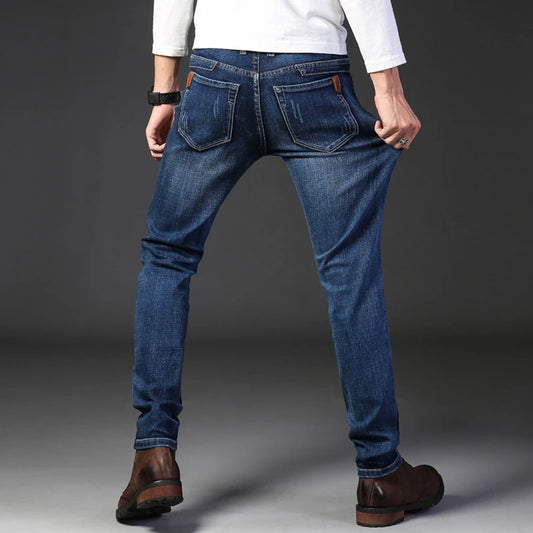 Spring & Autumn Men’s Classic Straight Jeans
