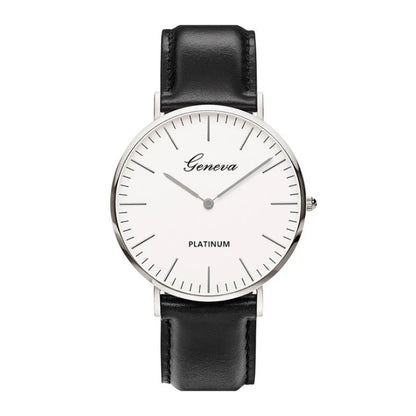 Men’s Ultra-Thin Leather Quartz Watch