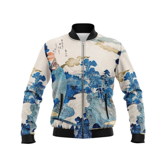 Japanese-Style Graphic Bomber Jacket