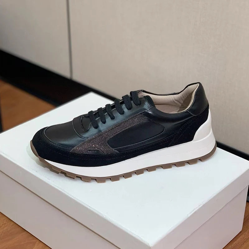 Men's Thick-Soled Lace-Up Sneakers
