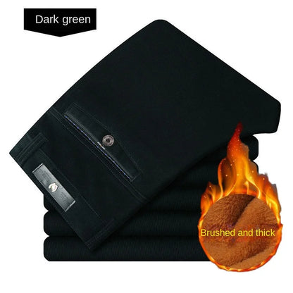 Men’s Autumn & Winter Corduroy Fleece-Lined Pants