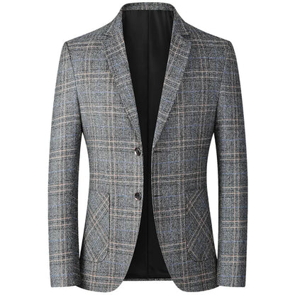 Spring Slim-Fit Single-Breasted Jacket for Middle-Aged
