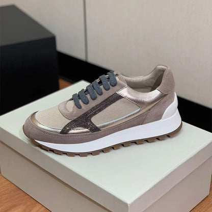 Men's Thick-Soled Lace-Up Sneakers