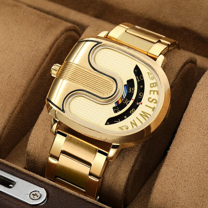 Creative Large Dial Quartz Wristwatch for Men
