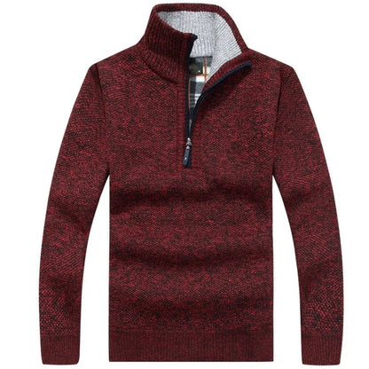 Men’s Slim Fit Thick Fleece Turtleneck Sweater
