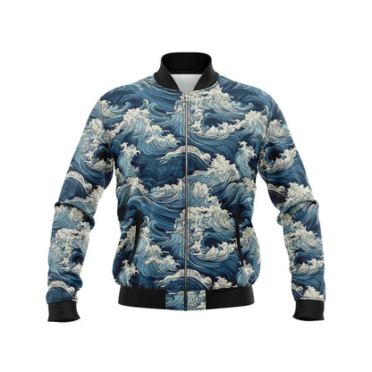 Japanese-Style Graphic Bomber Jacket