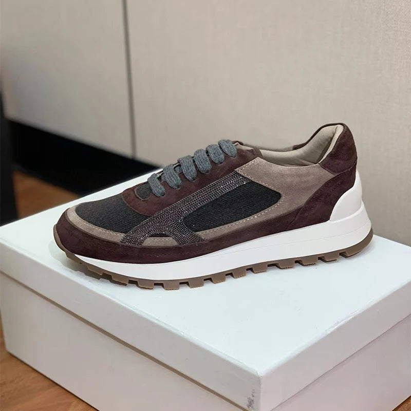Men's Thick-Soled Lace-Up Sneakers