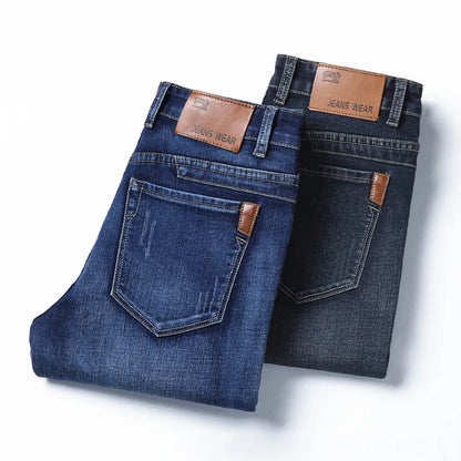 Spring & Autumn Men’s Classic Straight Jeans