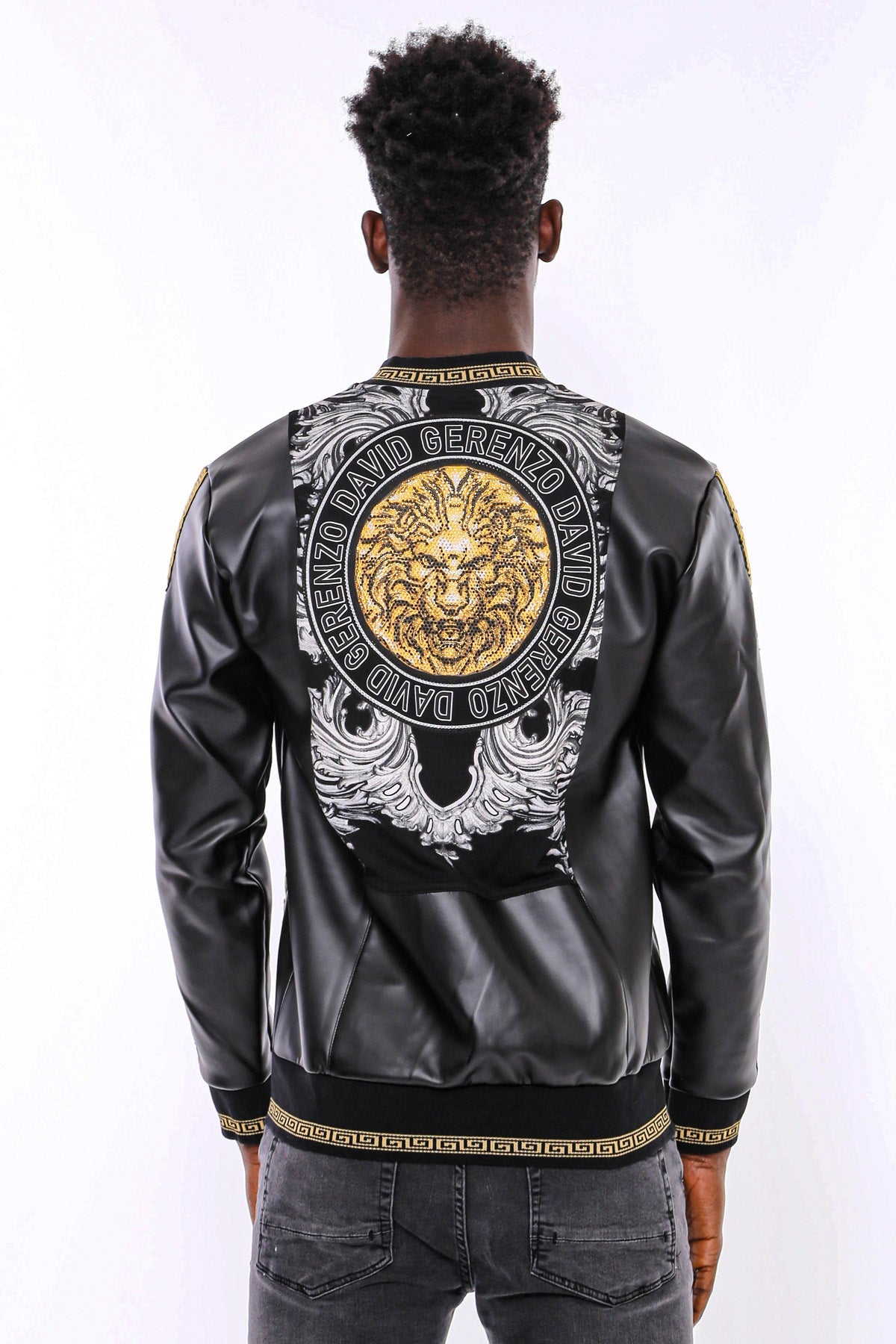 Black Leather Touch Seasonal Coat