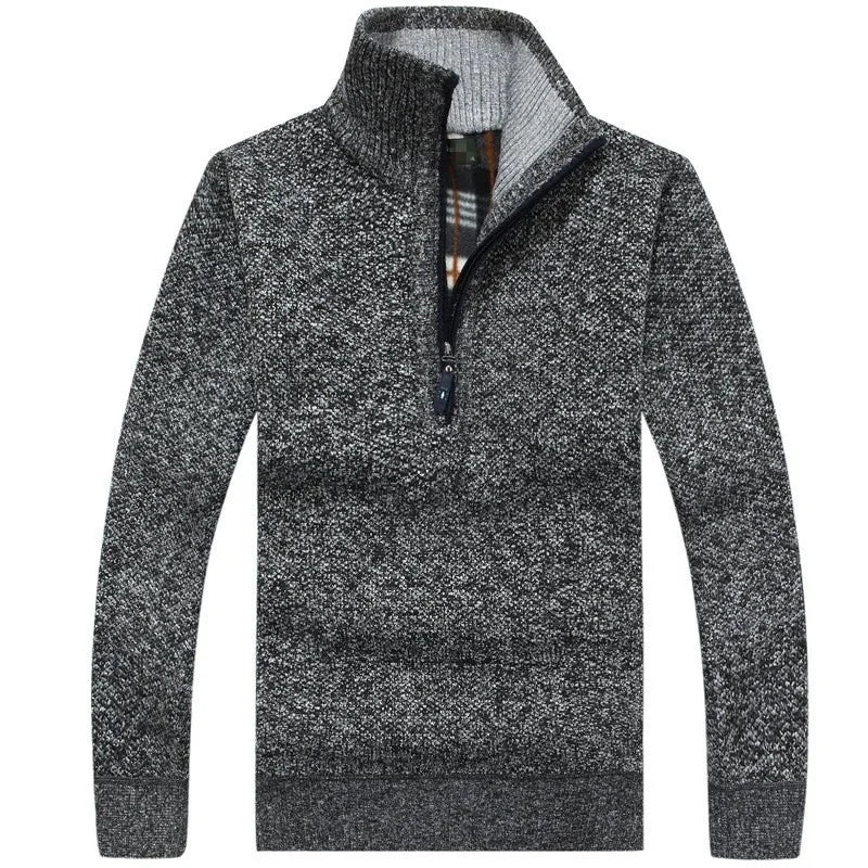 Men’s Slim Fit Thick Fleece Turtleneck Sweater