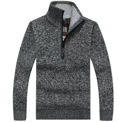 Men’s Slim Fit Thick Fleece Turtleneck Sweater
