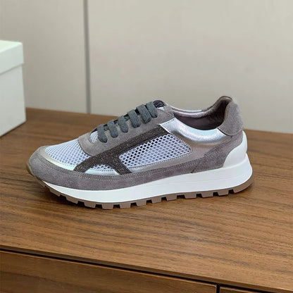 Men's Thick-Soled Lace-Up Sneakers