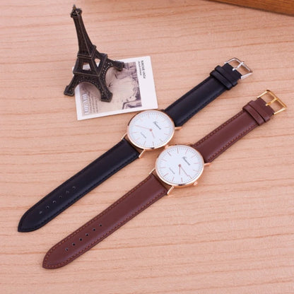 Men’s Ultra-Thin Leather Quartz Watch