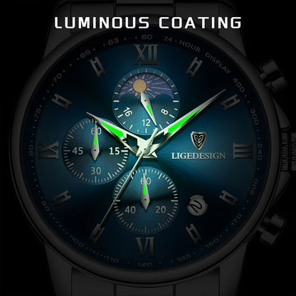 LIGE Men’s Luxury Fashion Watch