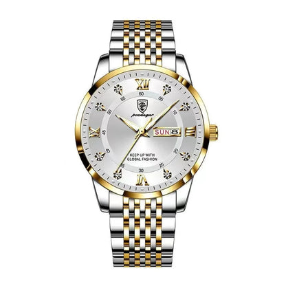 POEDAGAR Men's Luxury Quartz Watch – Stainless Steel