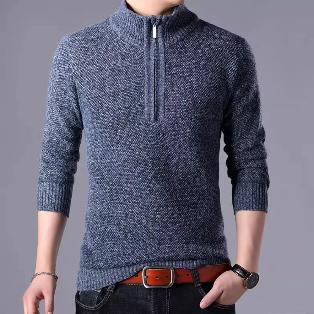 KOALA SYDNEY  Koala Sydney Men's Half-Turtleneck Zip-Up Sweater