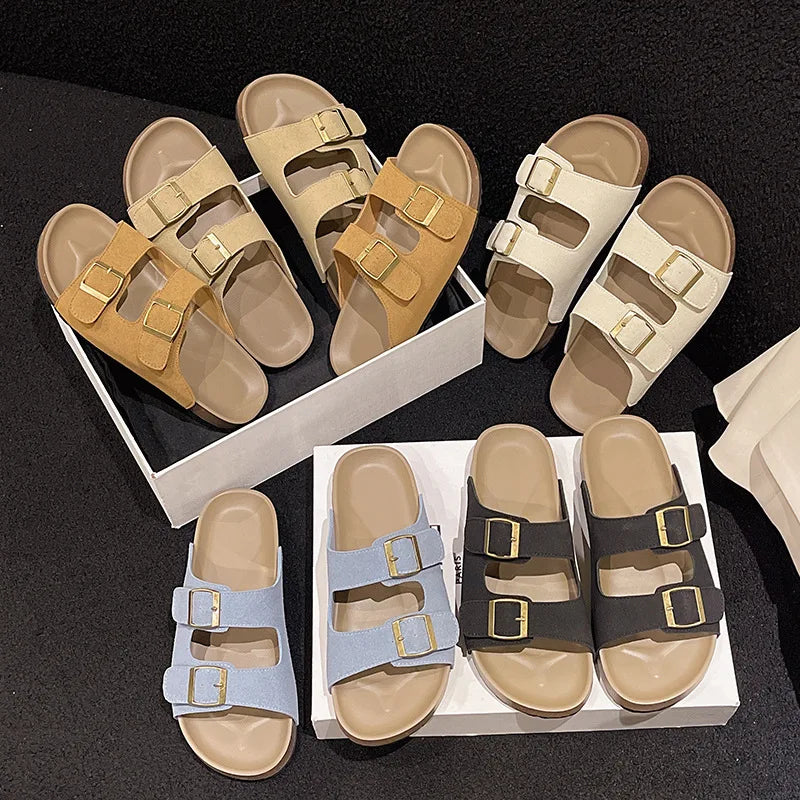  Women’s Flat Cork Sandals
