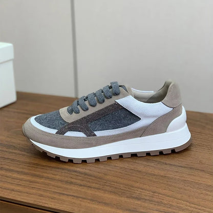 Men's Thick-Soled Lace-Up Sneakers