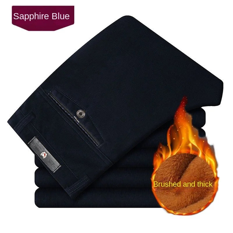 Men’s Autumn & Winter Corduroy Fleece-Lined Pants