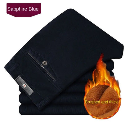 Men’s Autumn & Winter Corduroy Fleece-Lined Pants