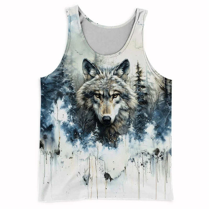 Men’s 3D Animal Print Tank Top
