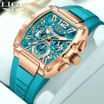 LIGE Square Quartz Men’s Watch