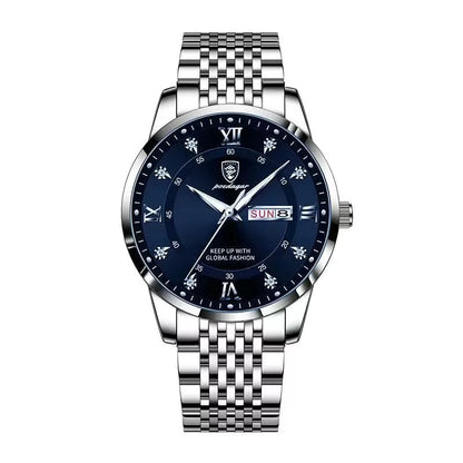 POEDAGAR Men's Luxury Quartz Watch – Stainless Steel