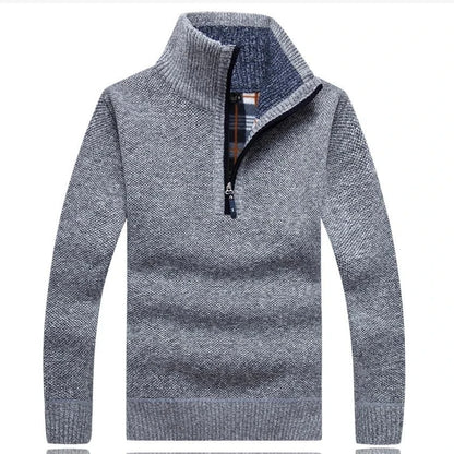 Men’s Slim Fit Thick Fleece Turtleneck Sweater